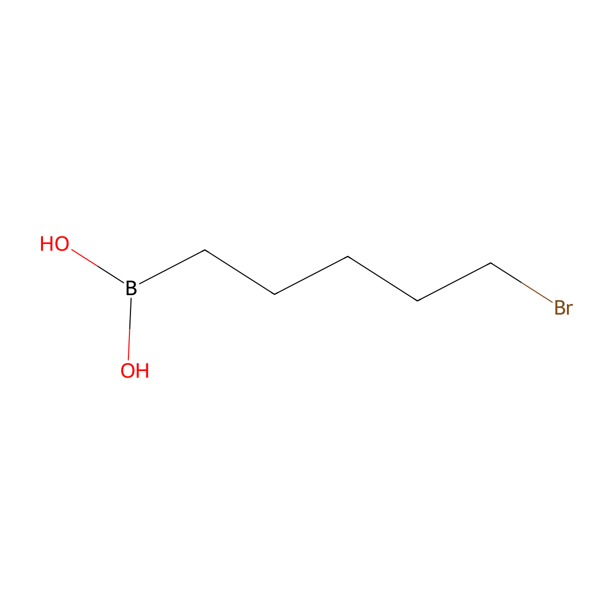 (5-Bromopentyl)boronic acid molecular structure, CAS 120986-85-8