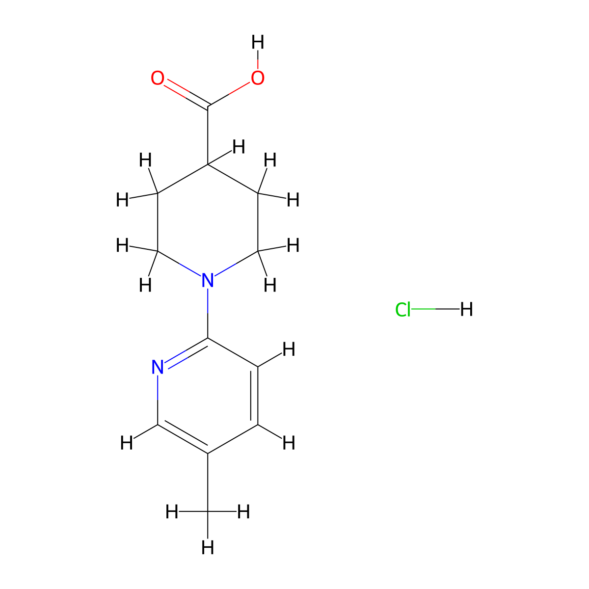 1-(5-Methylpyridin-2-yl)piperidine-4-carboxylic acid hydrochloride molecular structure, CAS 1209863-82-0