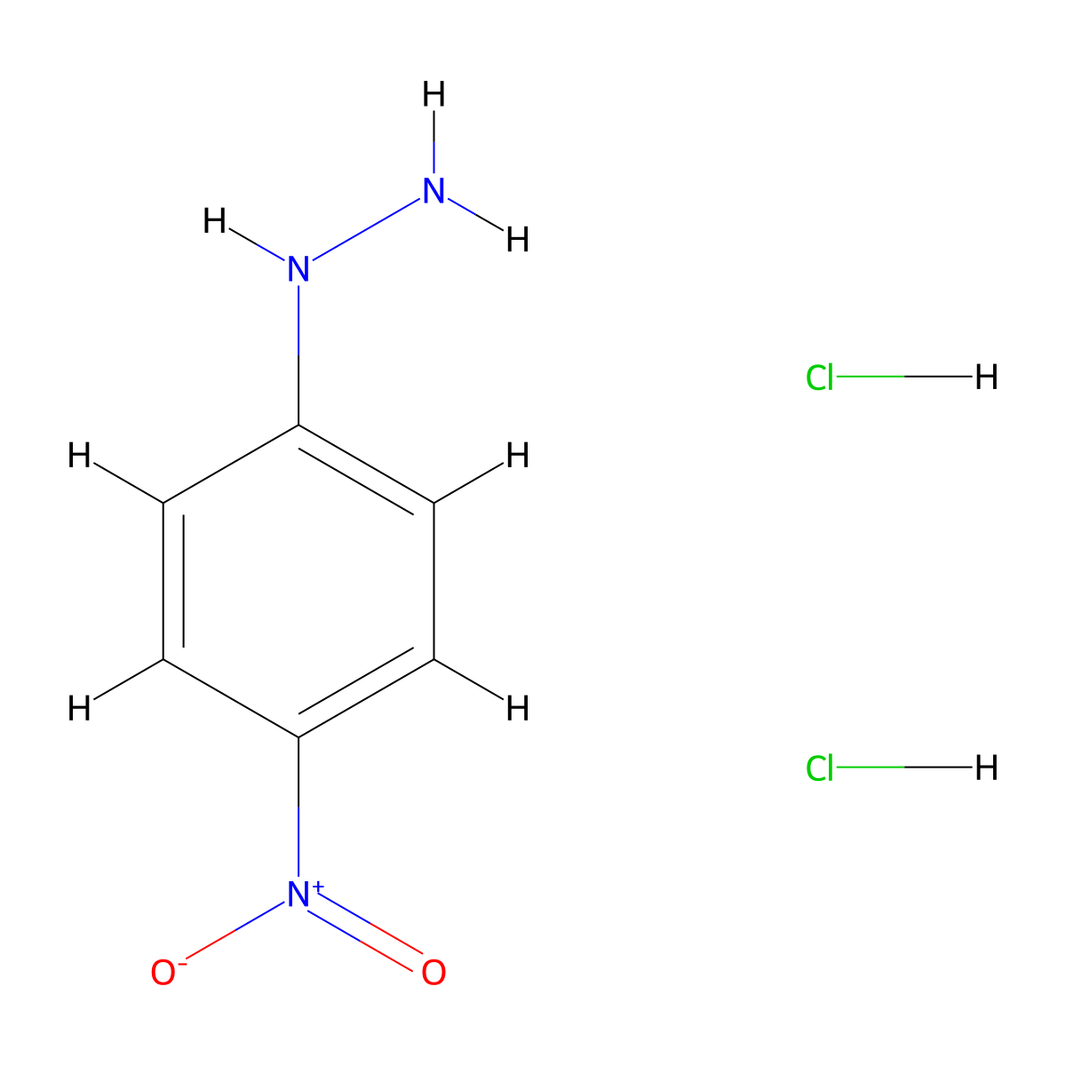 (4-Nitrophenyl)hydrazine dihydrochloride molecular structure, CAS 1209872-04-7