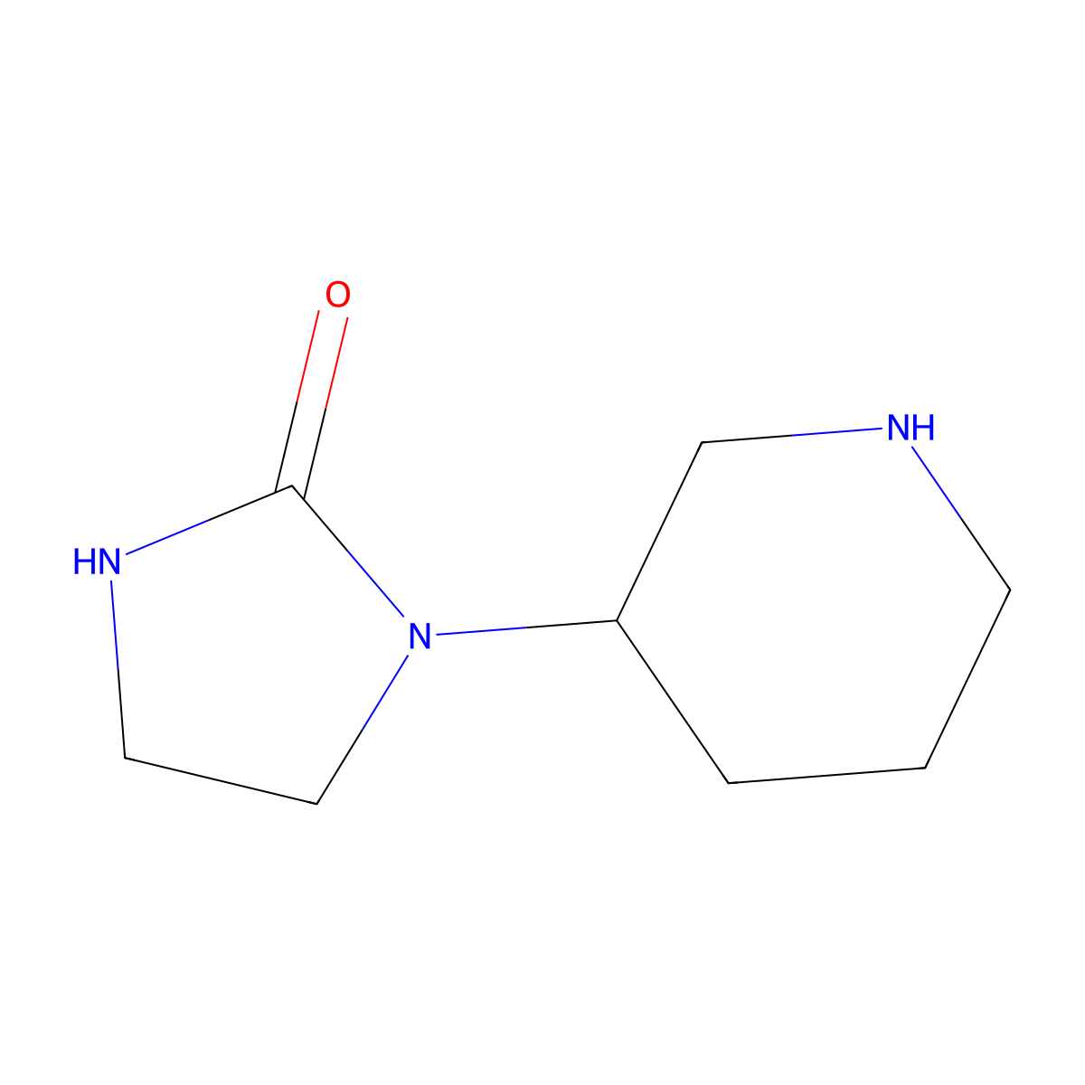 1-(Piperidin-3-yl)imidazolidin-2-one molecular structure, CAS 1209874-15-6