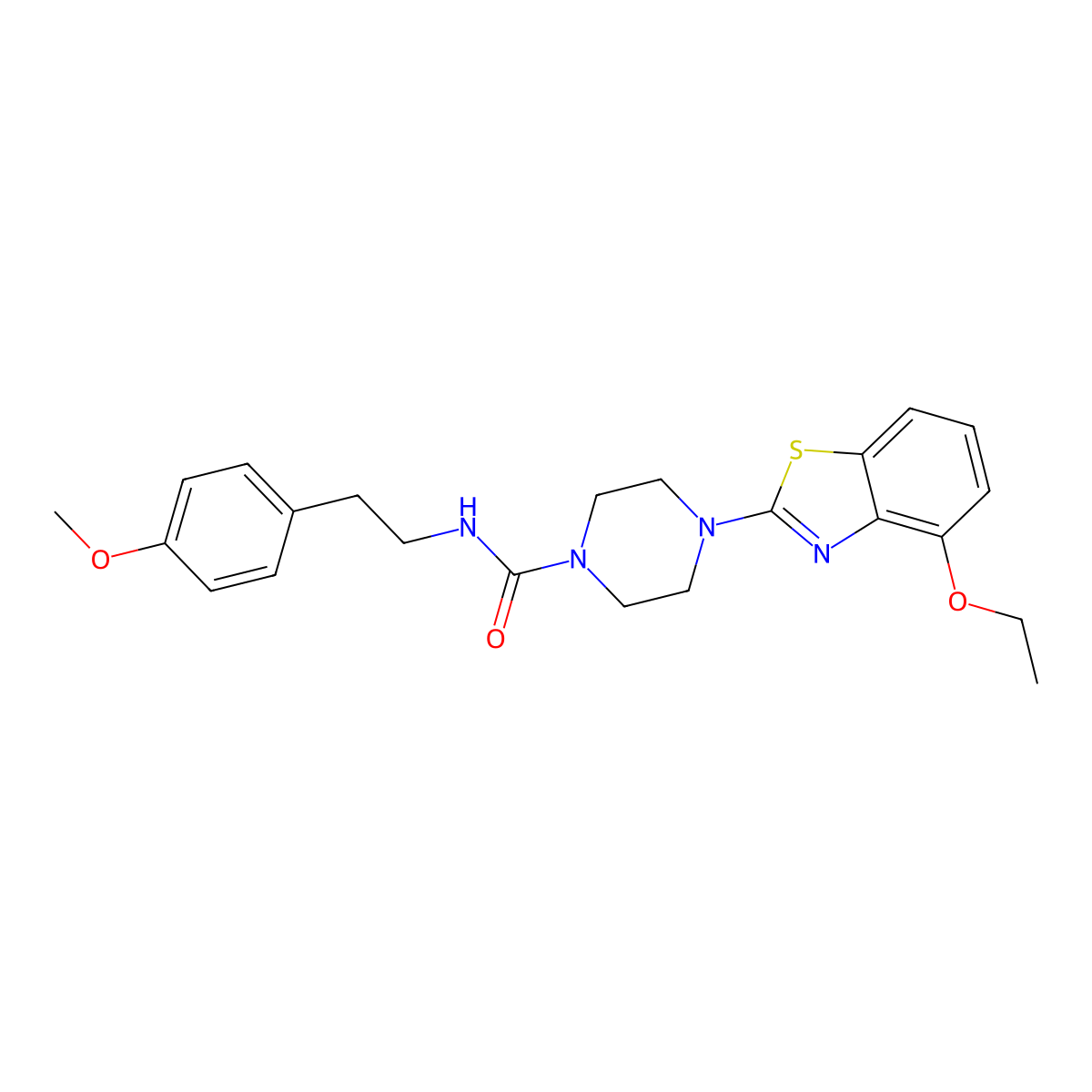 4-(4-ethoxybenzo[d]thiazol-2-yl)-N-(4-methoxyphenethyl)piperazine-1-carboxamide molecular structure, CAS 1209883-61-3