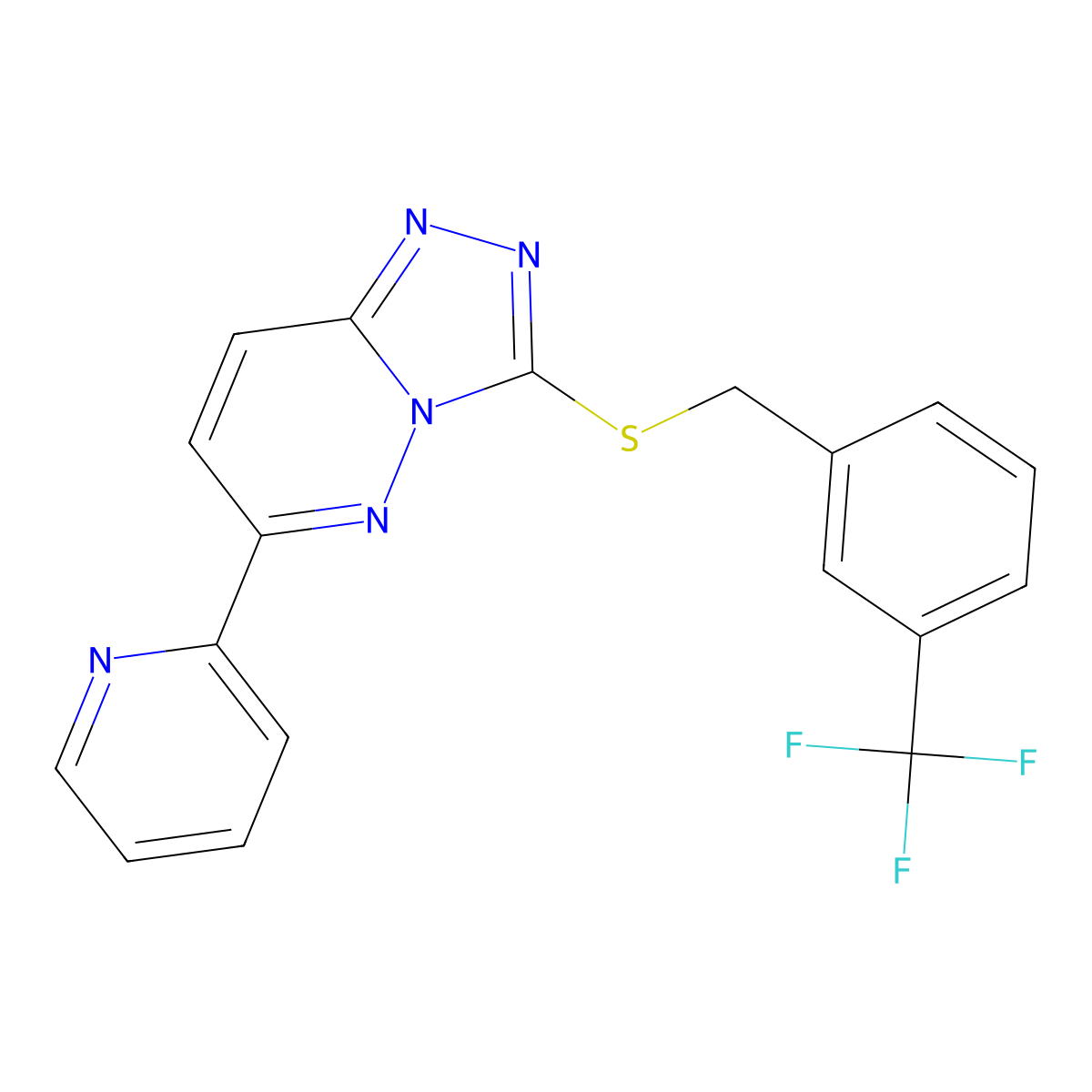 2-[3-({[3-(Trifluoromethyl)phenyl]methyl}sulfanyl)-[1,2,4]triazolo[4,3-b]pyridazin-6-yl]pyridine molecular structure, CAS 1209922-31-5