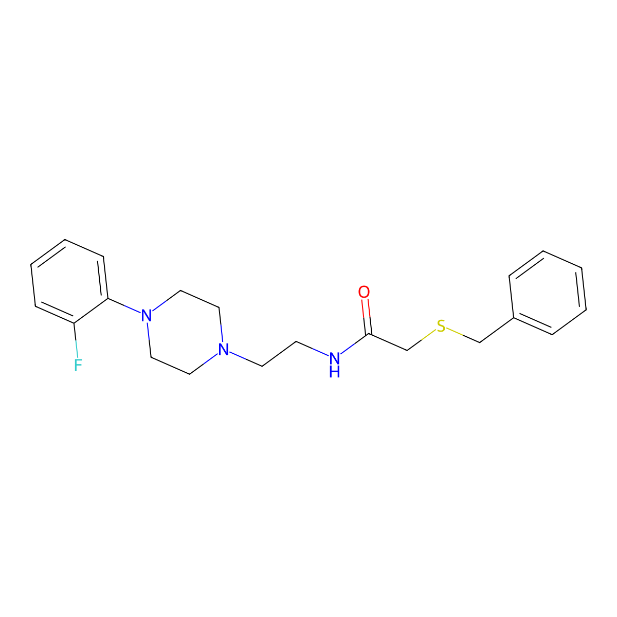 2-(benzylthio)-N-(2-(4-(2-fluorophenyl)piperazin-1-yl)ethyl)acetamide molecular structure, CAS 1209935-00-1