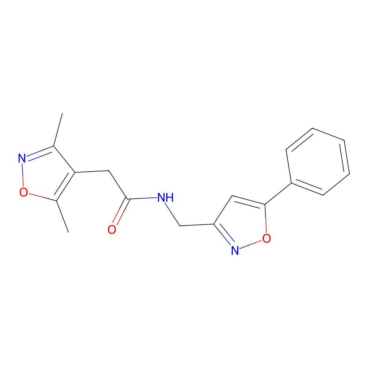 2-(3,5-dimethylisoxazol-4-yl)-N-((5-phenylisoxazol-3-yl)methyl)acetamide molecular structure, CAS 1209935-65-8