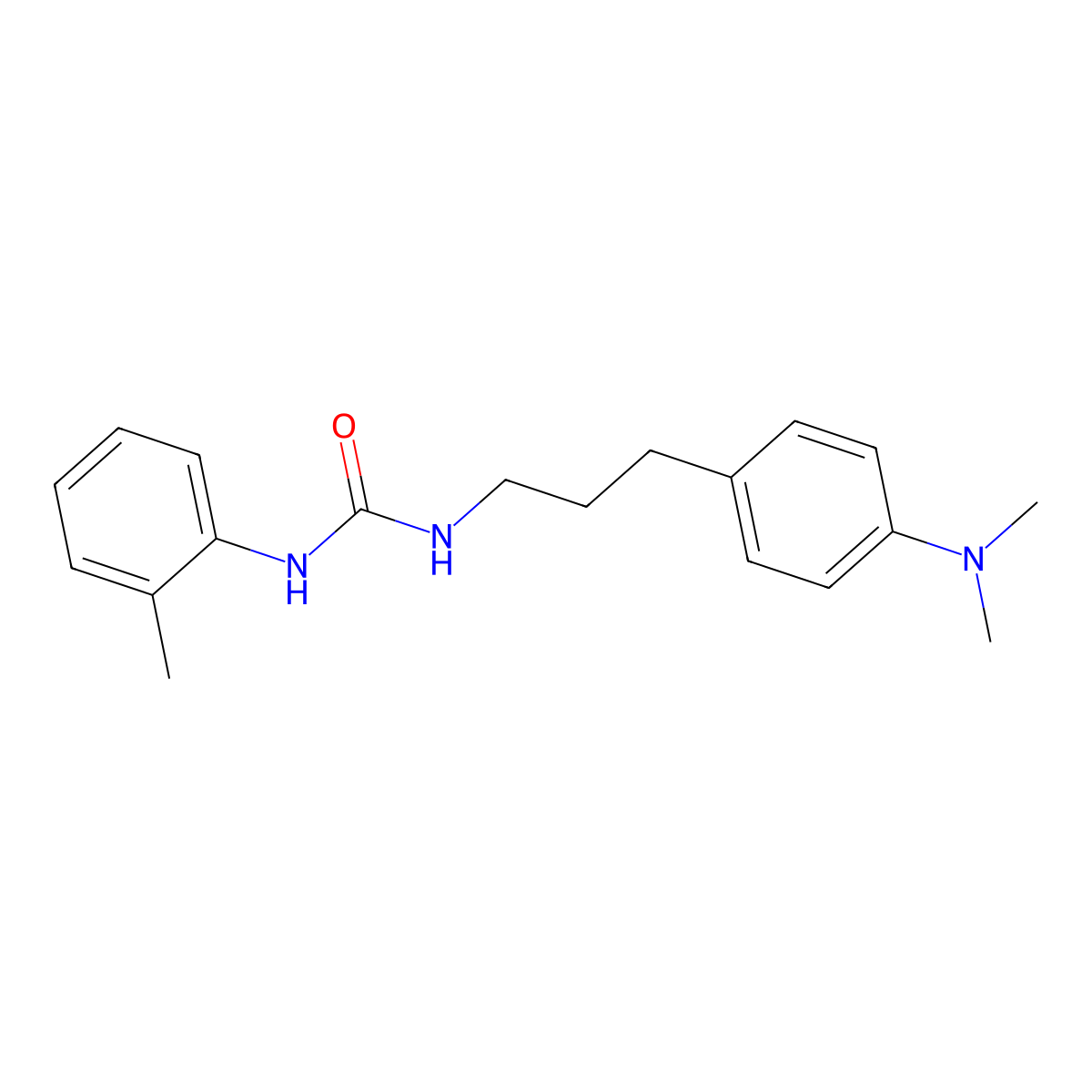 1-(3-(4-(Dimethylamino)phenyl)propyl)-3-(o-tolyl)urea molecular structure, CAS 1209942-08-4