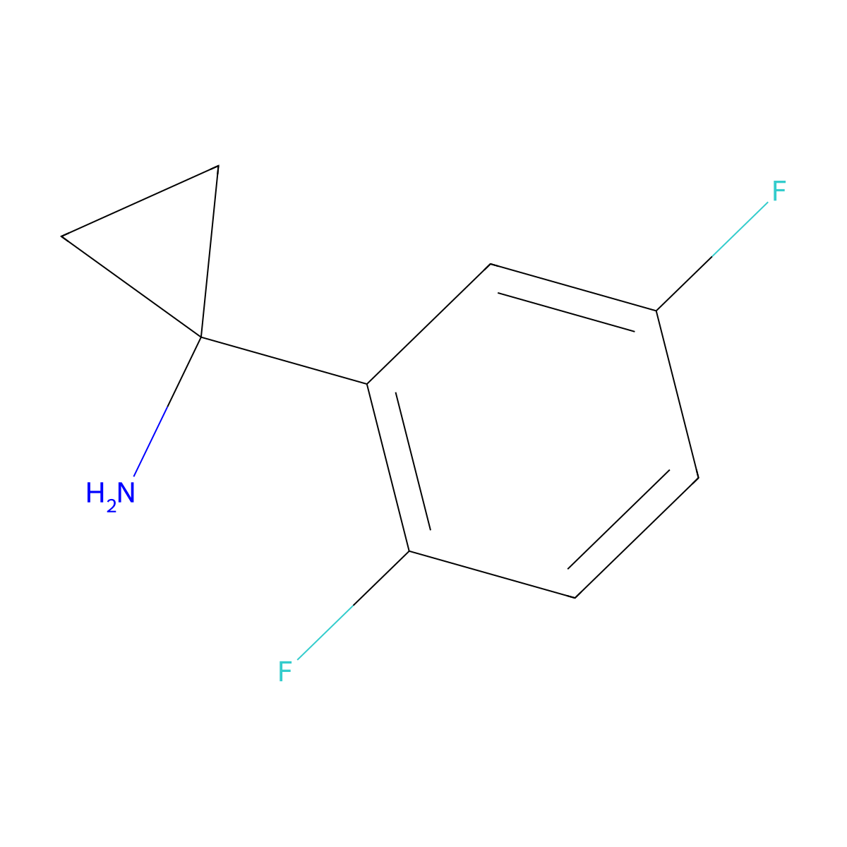 1-(2,5-Difluorophenyl)cyclopropanamine molecular structure, CAS 1209947-02-3