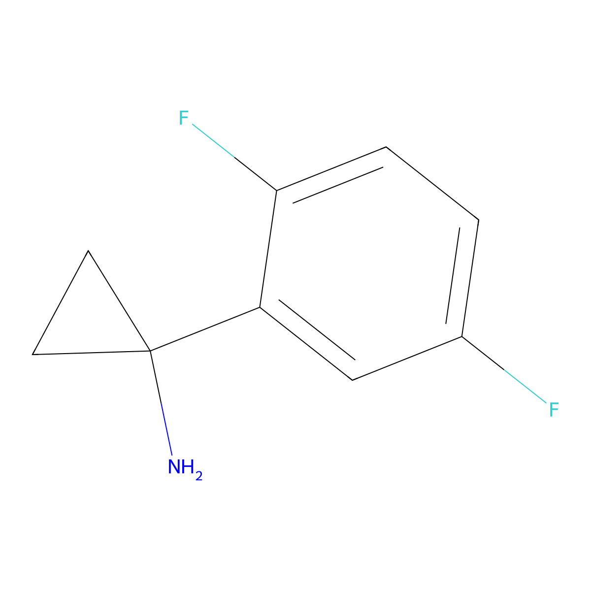1-(2,5-Difluorophenyl)cyclopropanamine molecular structure, CAS 1209947-02-3