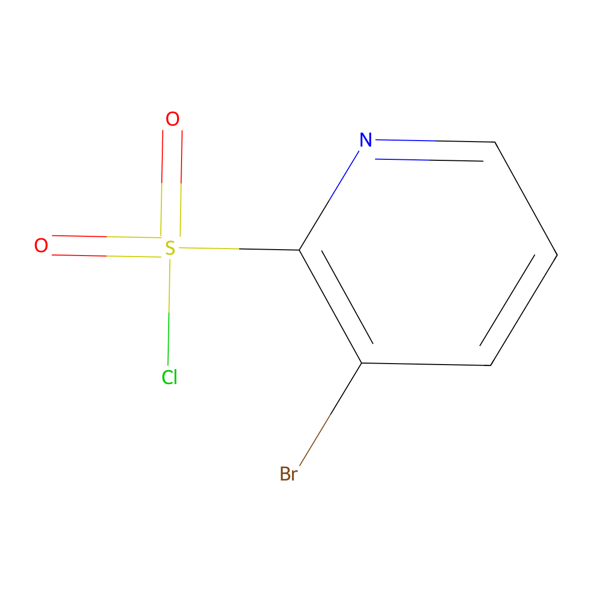 3-Bromopyridine-2-sulfonyl chloride molecular structure, CAS 1209950-34-4