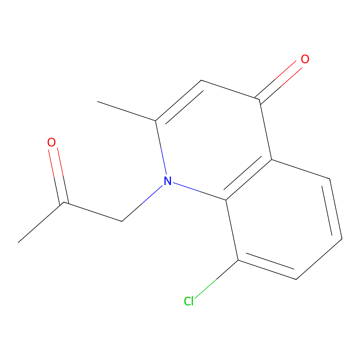 8-Chloro-2-methyl-1-(2-oxopropyl)quinolin-4(1H)-one molecular structure, CAS 1209953-32-1