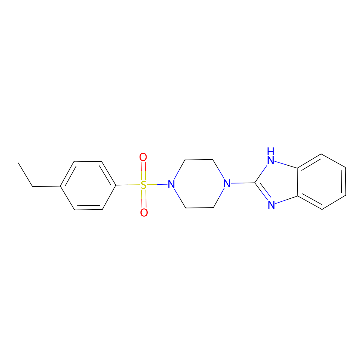 2-(4-((4-ethylphenyl)sulfonyl)piperazin-1-yl)-1H-benzo[d]imidazole molecular structure, CAS 1209955-30-5