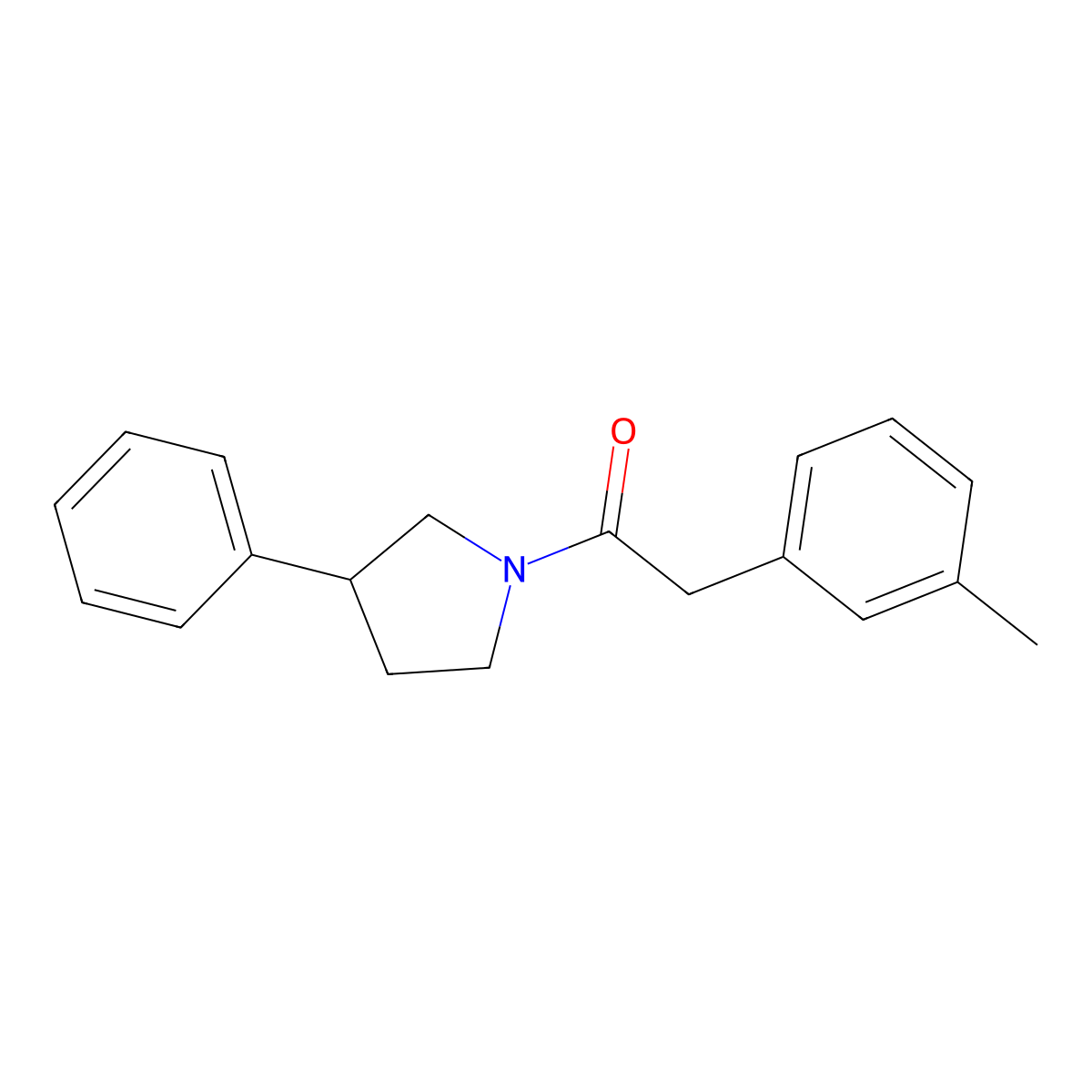 1-(3-Phenylpyrrolidin-1-yl)-2-(m-tolyl)ethanone molecular structure, CAS 1209958-90-6