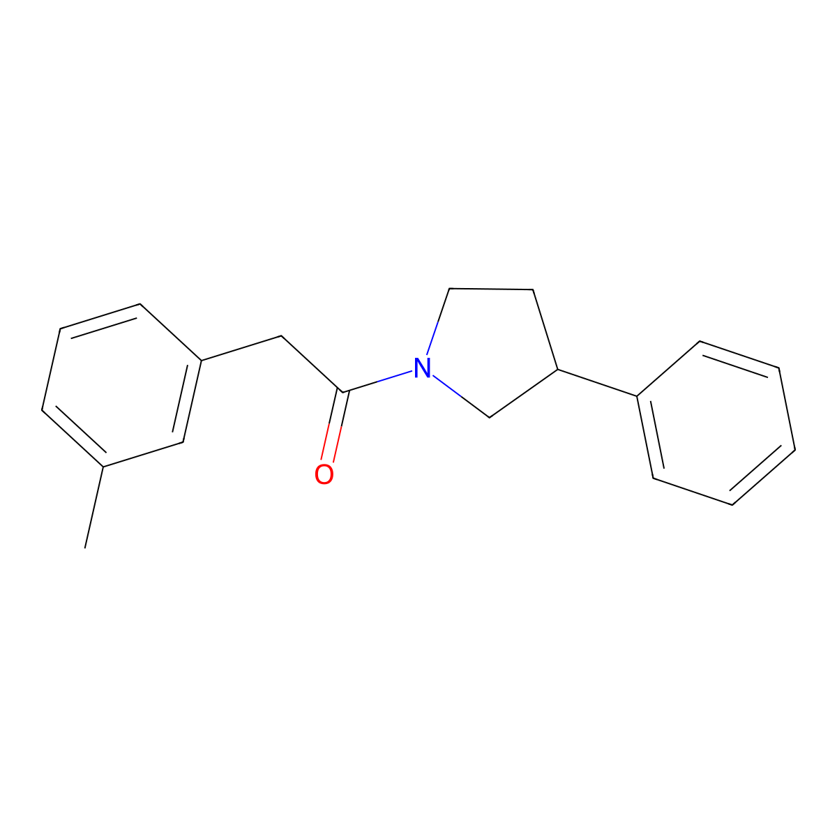 1-(3-Phenylpyrrolidin-1-yl)-2-(m-tolyl)ethanone molecular structure, CAS 1209958-90-6
