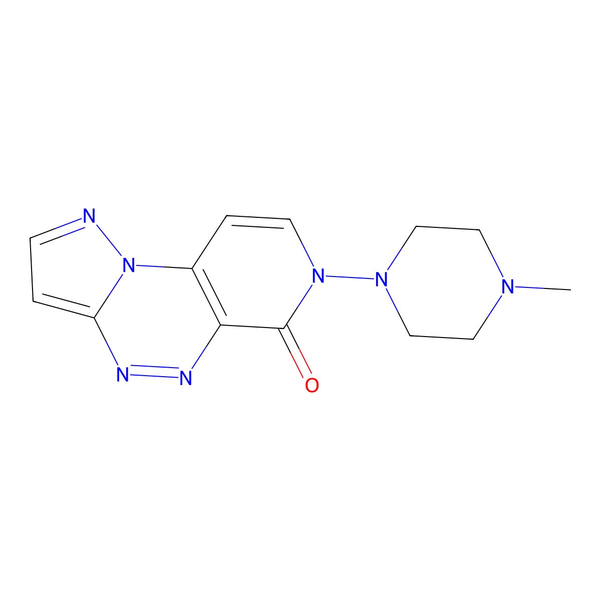 7-(4-methylpiperazino)pyrazolo[5,1-c]pyrido[4,3-e][1,2,4]triazin-6(7H)-one molecular structure, CAS 1209964-56-6
