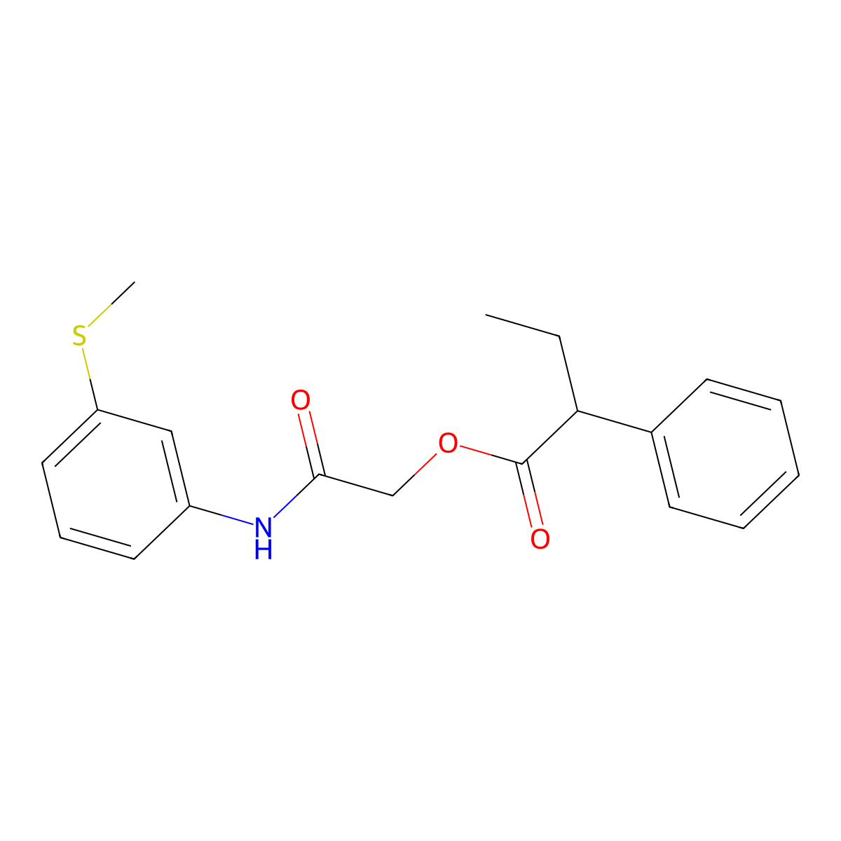 {[3-(Methylsulfanyl)phenyl]carbamoyl}methyl 2-phenylbutanoate molecular structure, CAS 1209965-09-2