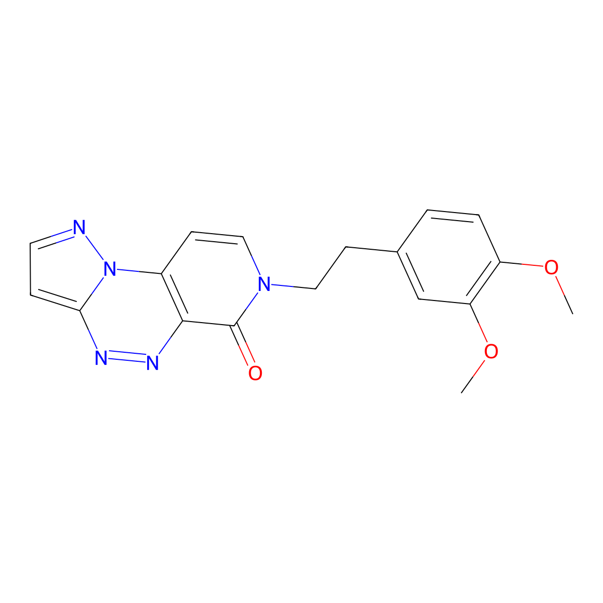 7-(3,4-dimethoxyphenethyl)pyrazolo[5,1-c]pyrido[4,3-e][1,2,4]triazin-6(7H)-one molecular structure, CAS 1209979-86-1