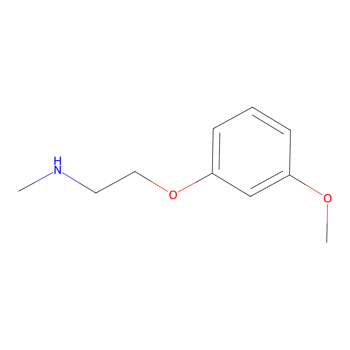 2-(3-Methoxyphenoxy)-N-methylethanamine molecular structure, CAS 120998-52-9