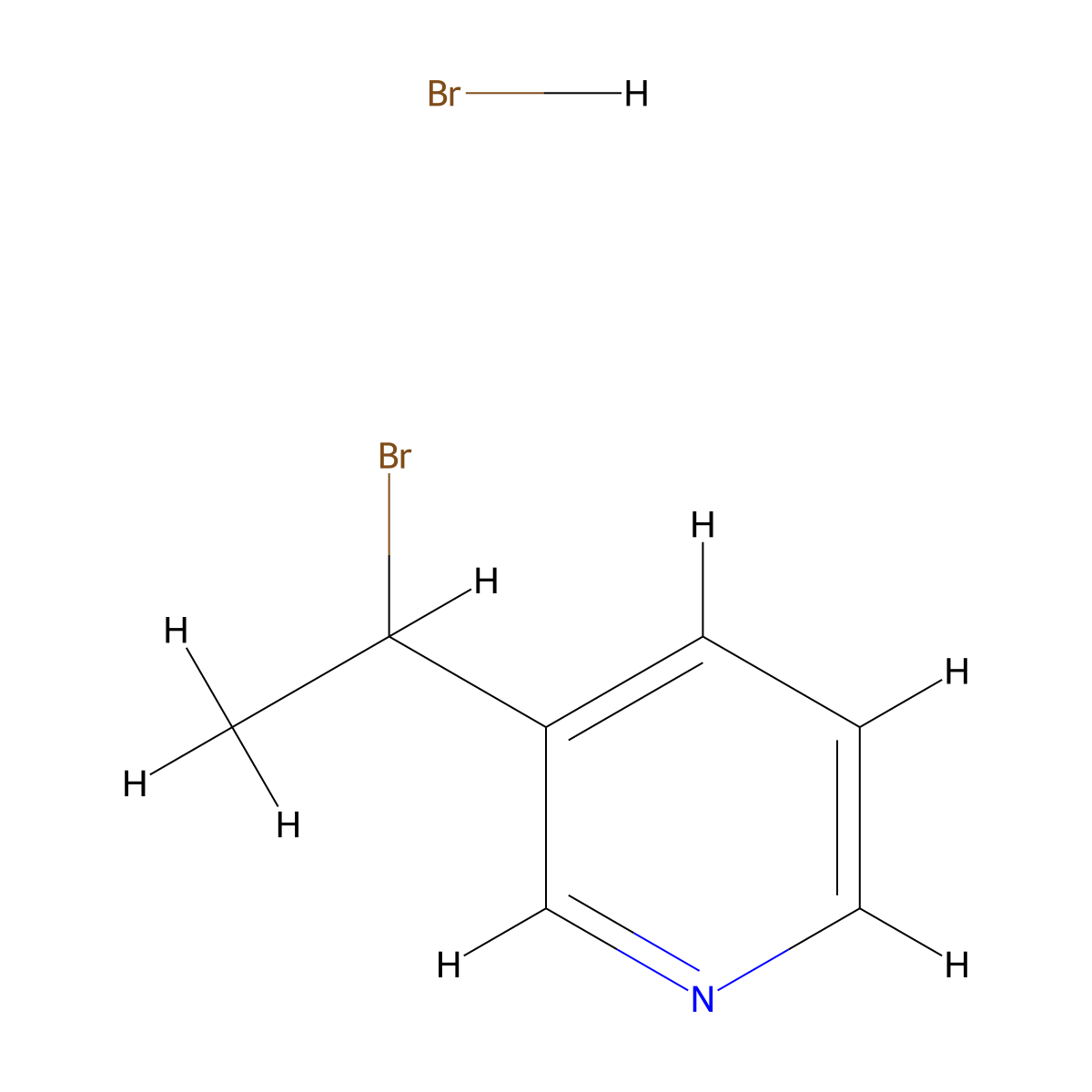 3-(1-Bromoethyl)pyridine hydrobromide molecular structure, CAS 1209988-07-7