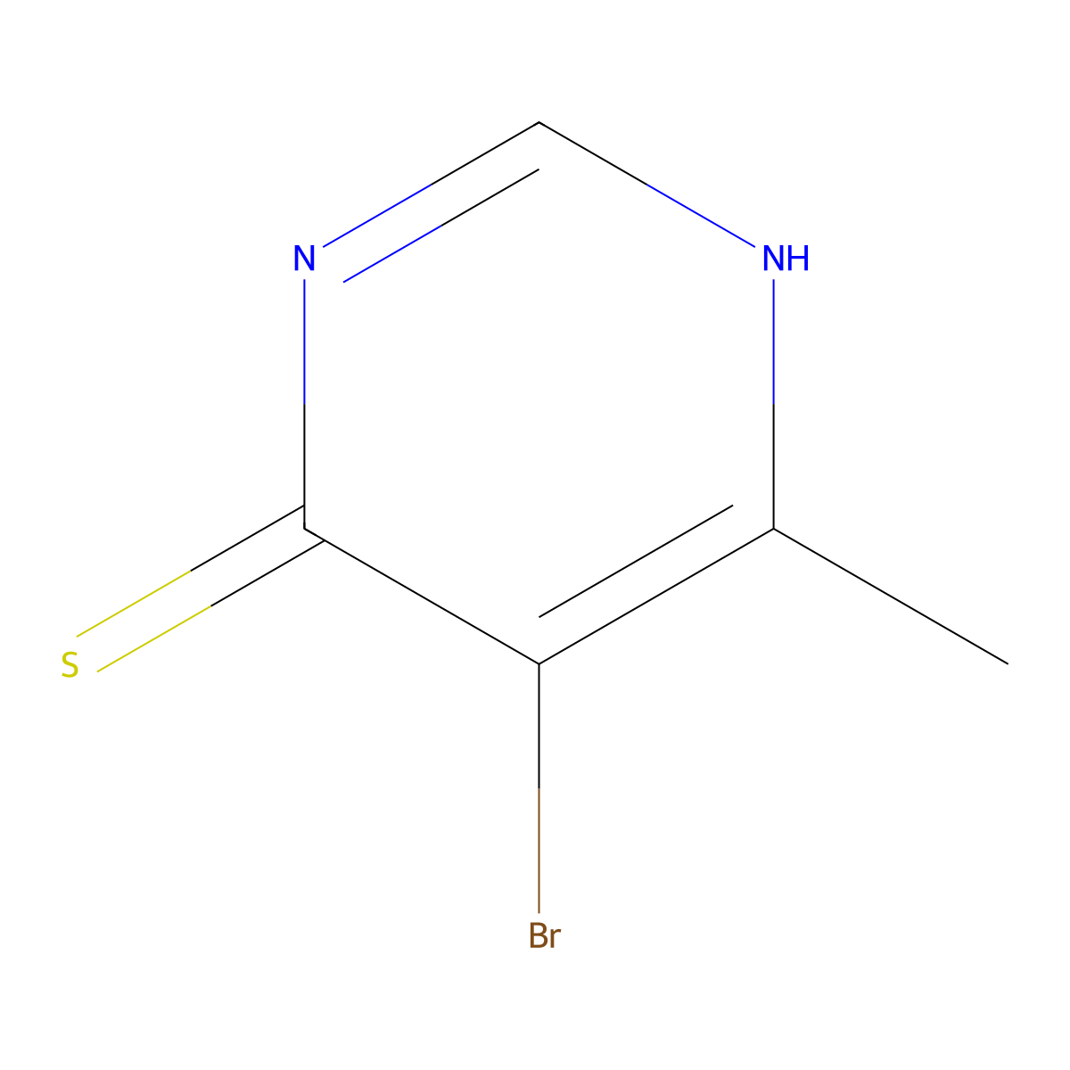 5-Bromo-6-methylpyrimidine-4-thiol molecular structure, CAS 1209997-06-7