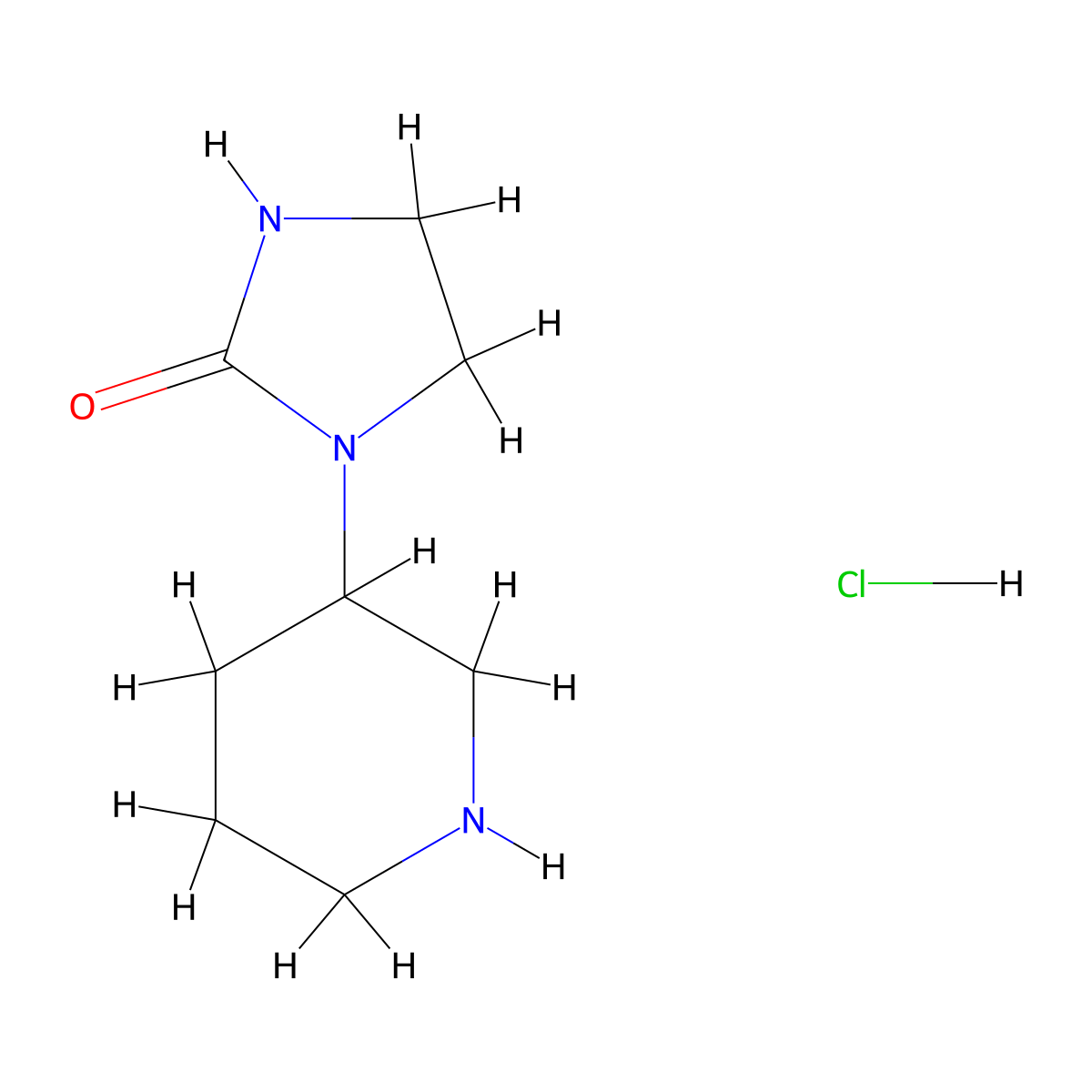 1-(Piperidin-3-yl)imidazolidin-2-one hydrochloride molecular structure, CAS 1209997-87-4