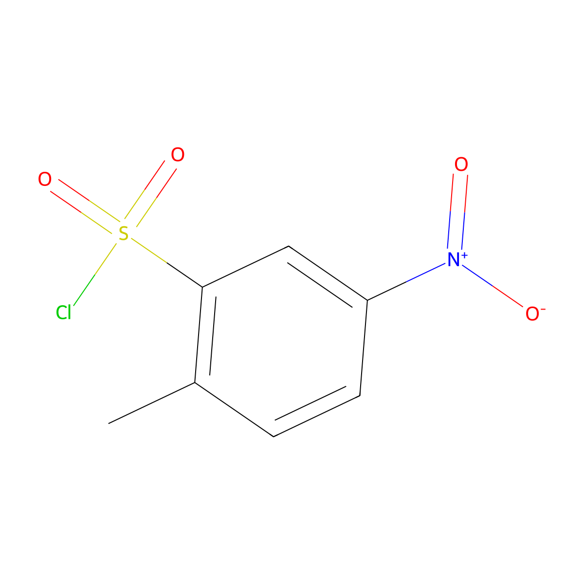 o-Toluenesulfonyl chloride, 5-nitro- molecular structure, CAS 121-02-8