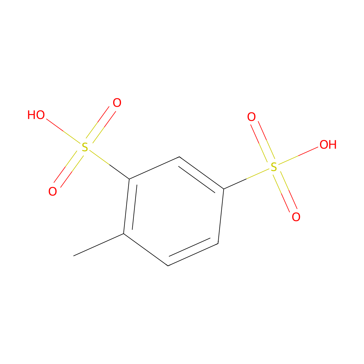 4-Methyl-1,3-benzenedisulfonic acid molecular structure, CAS 121-04-0
