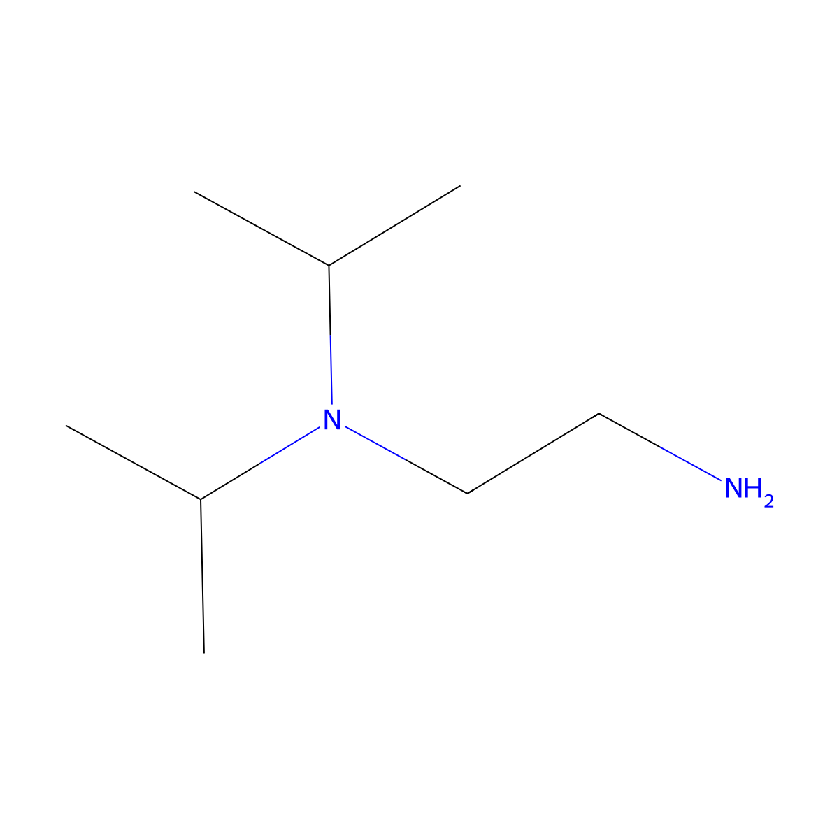 1,2-Ethanediamine, N1,N1-bis(1-methylethyl)- molecular structure, CAS 121-05-1