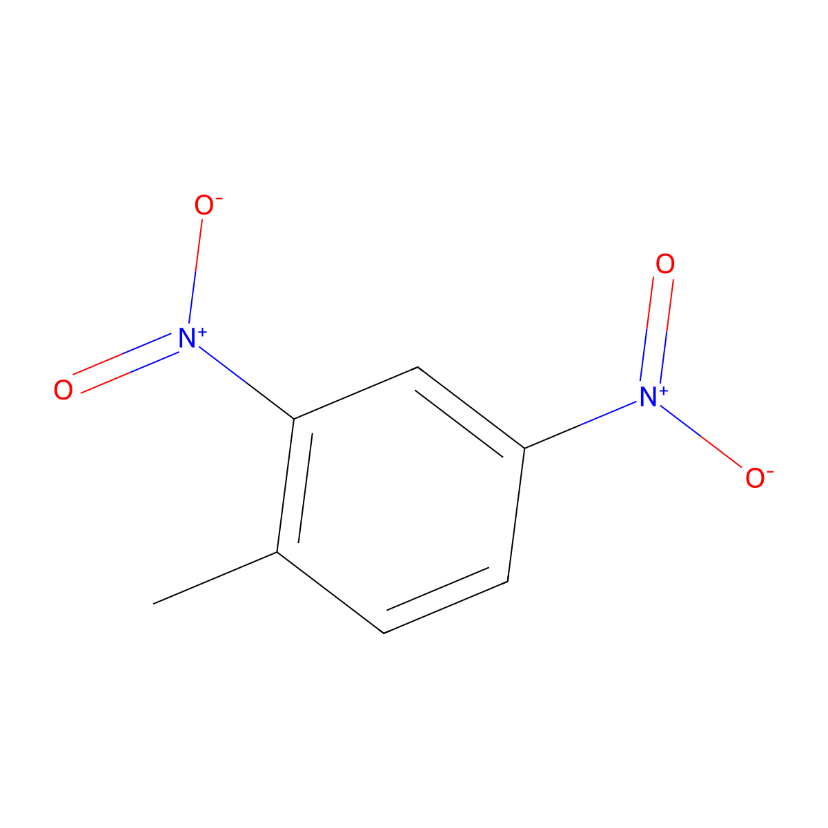 2,4-Dinitrotoluene molecular structure, CAS 121-14-2