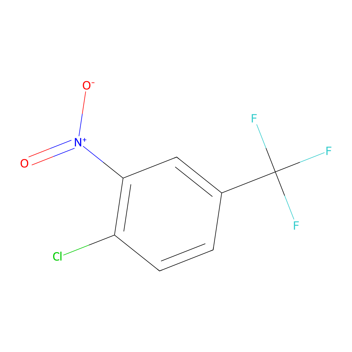 4-Chloro-alpha,alpha,alpha-trifluoro-3-nitrotoluene molecular structure, CAS 121-17-5