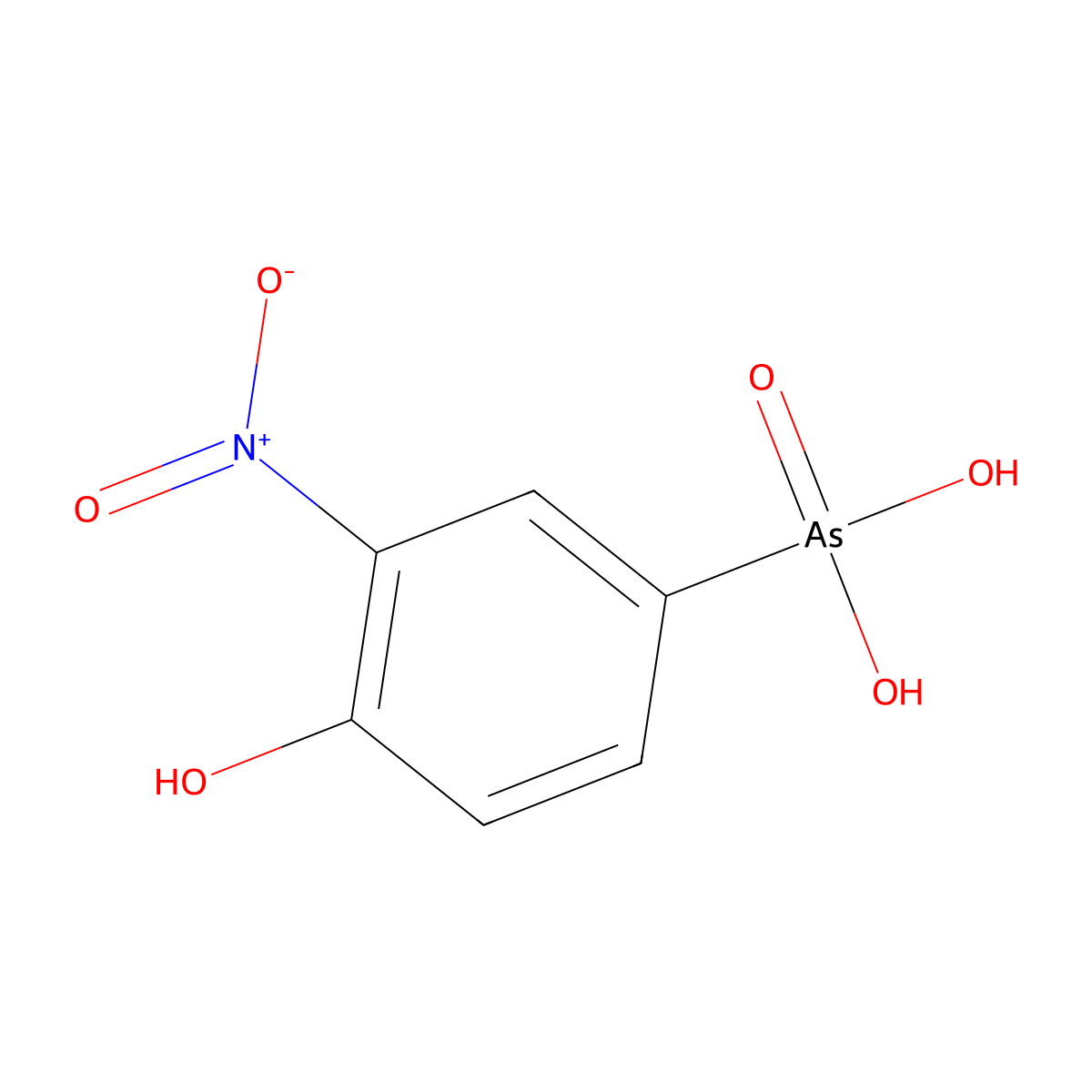 Roxarsone molecular structure, CAS 121-19-7