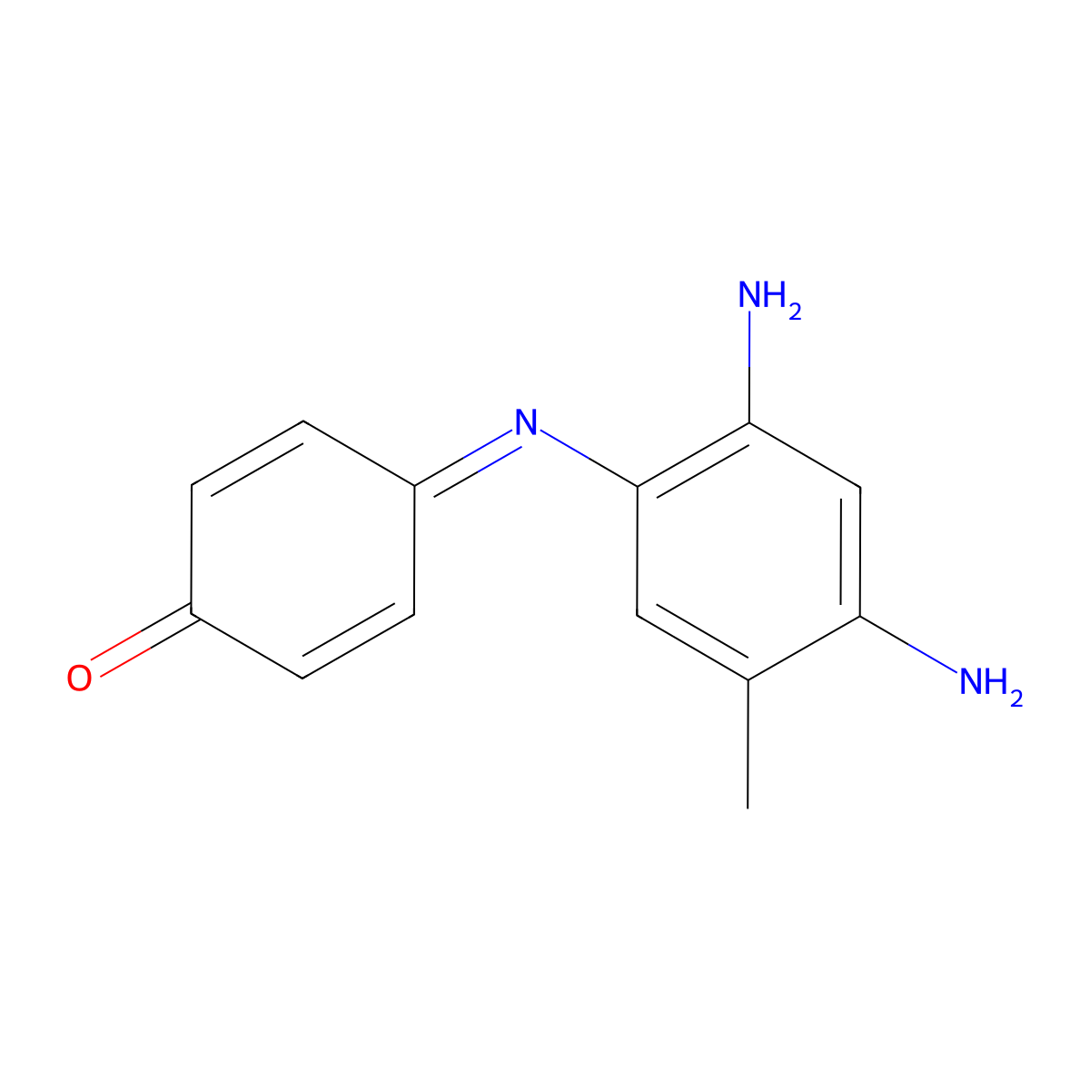4-((2,4-Diamino-5-methylphenyl)imino)cyclohexa-2,5-dien-1-one molecular structure, CAS 121-23-3