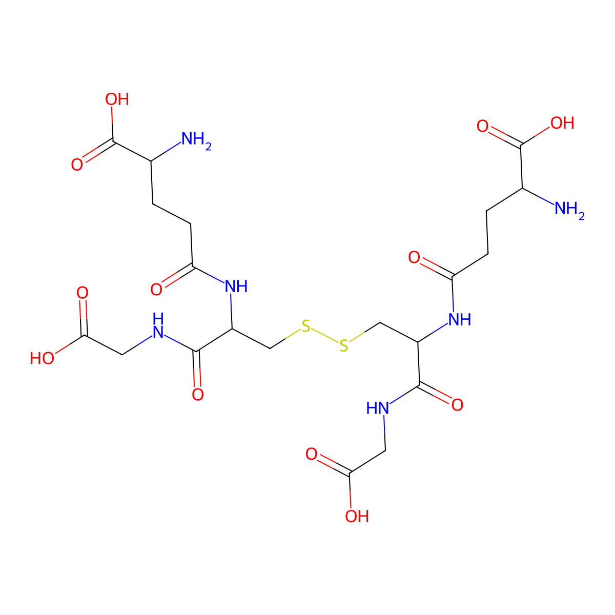 Glutathione Disulfide molecular structure, CAS 121-24-4