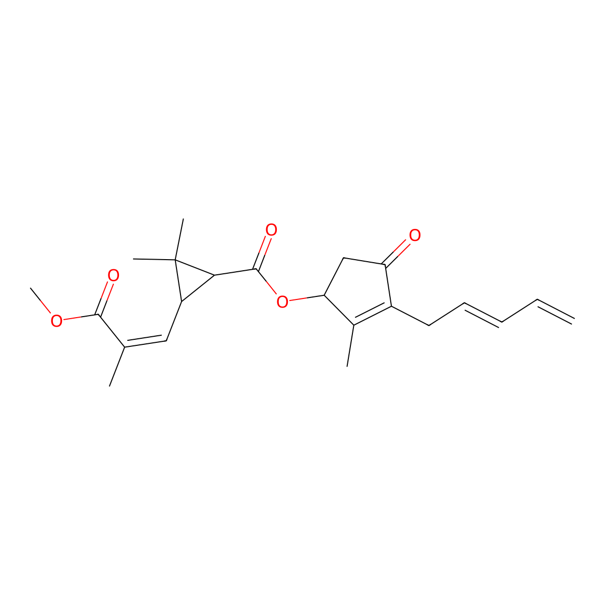 Pyrethrin II molecular structure, CAS 121-29-9