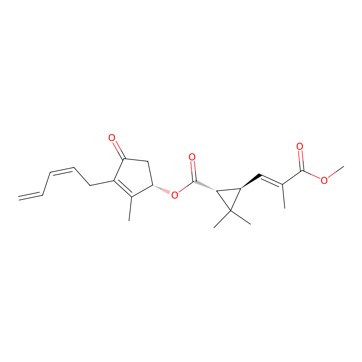 Pyrethrin II molecular structure, CAS 121-29-9