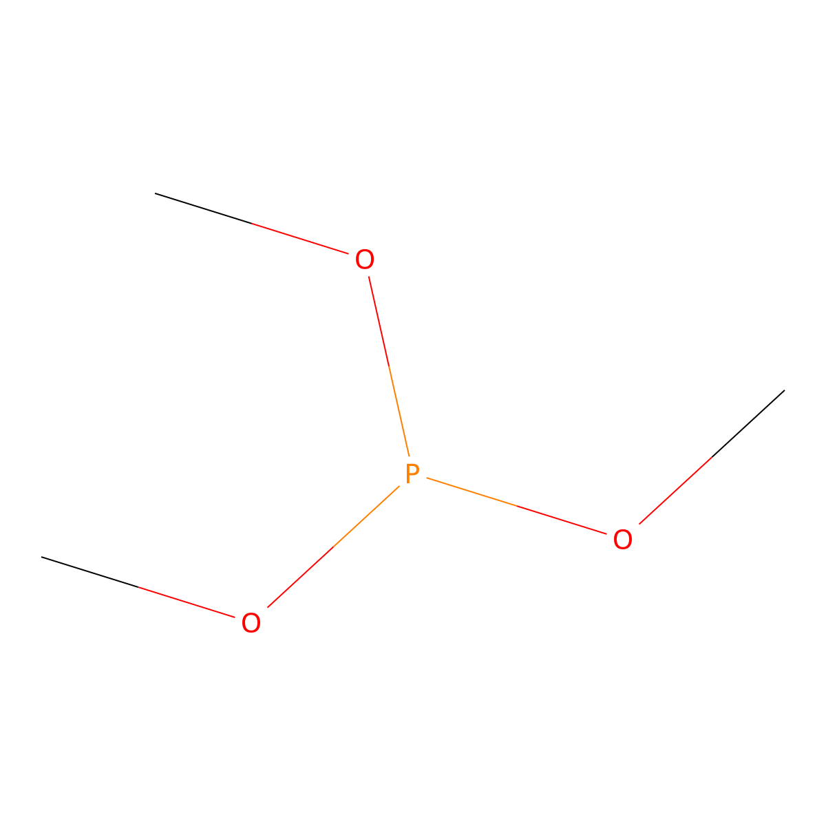 Trimethyl phosphite molecular structure, CAS 121-45-9