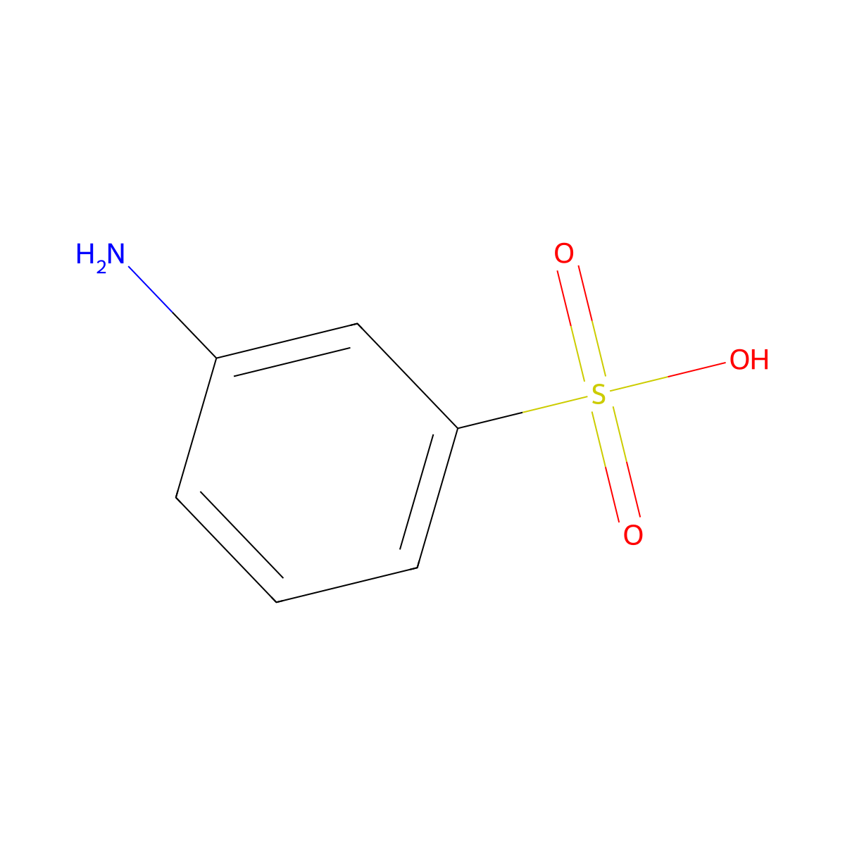 3-Aminobenzenesulfonic acid molecular structure, CAS 121-47-1