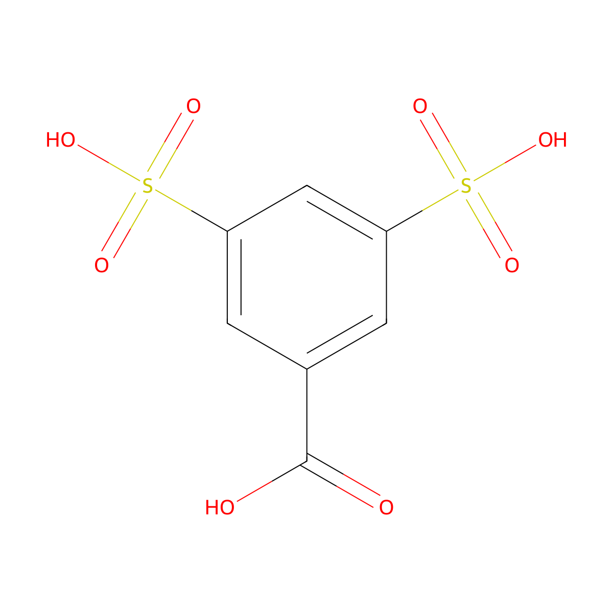 Benzoic acid, 3,5-disulfo- molecular structure, CAS 121-48-2