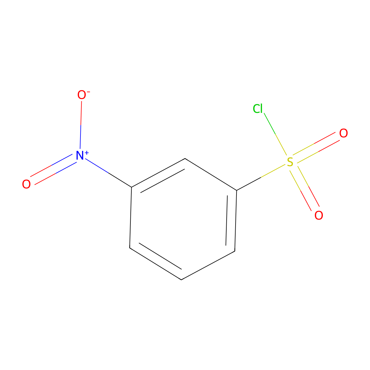 3-Nitrobenzenesulfonyl chloride molecular structure, CAS 121-51-7