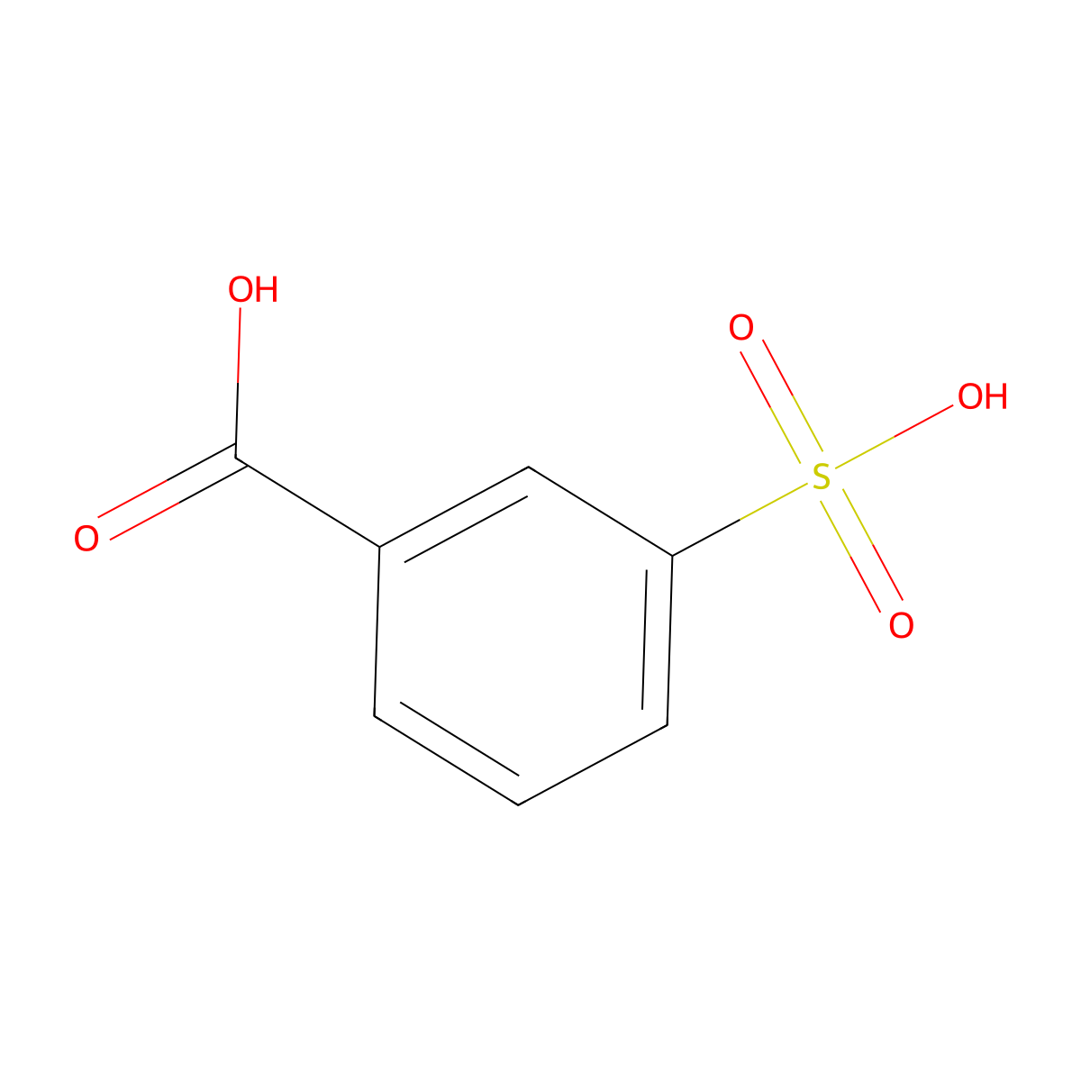 Benzoic acid, 3-sulfo- molecular structure, CAS 121-53-9