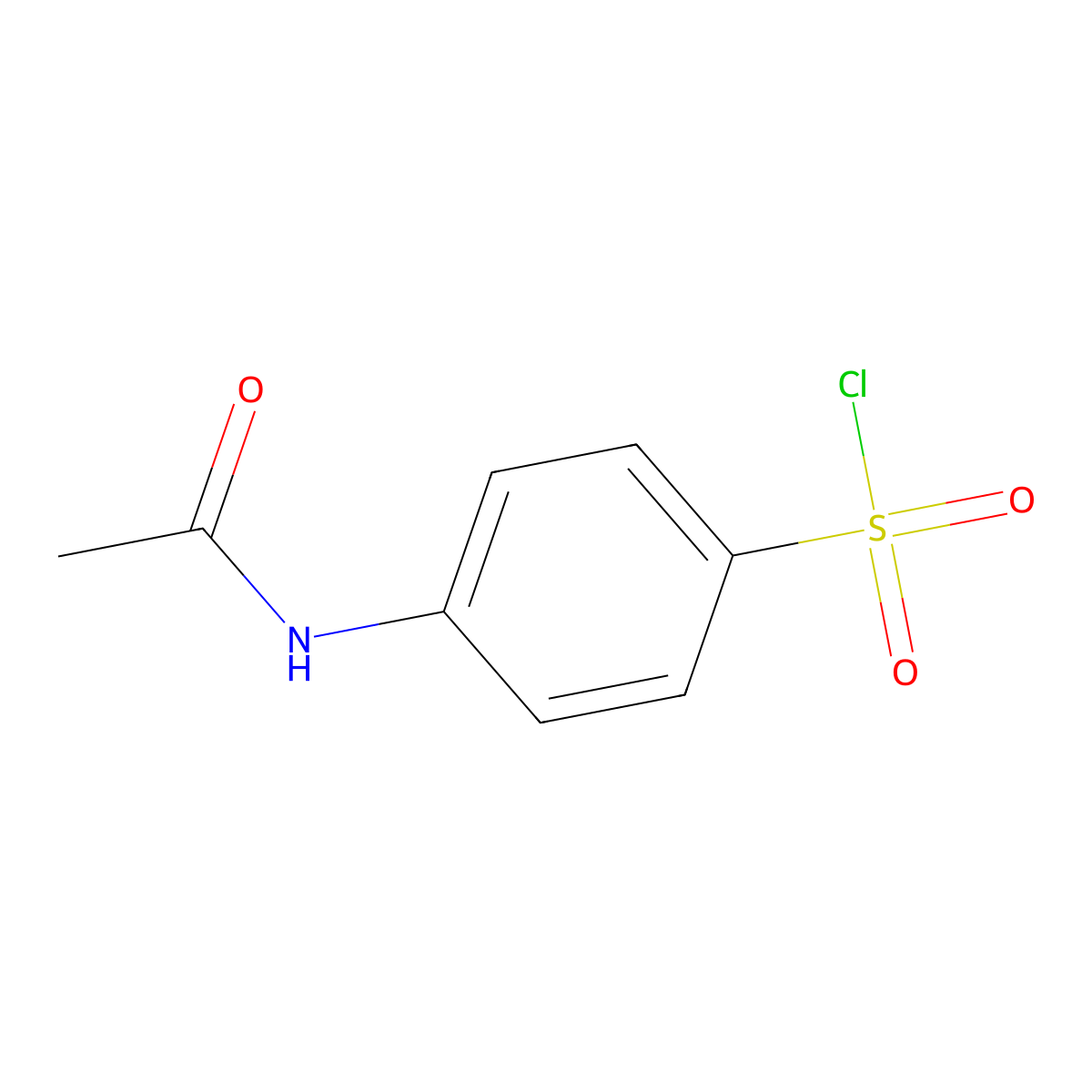N-Acetylsulfanilyl chloride molecular structure, CAS 121-60-8