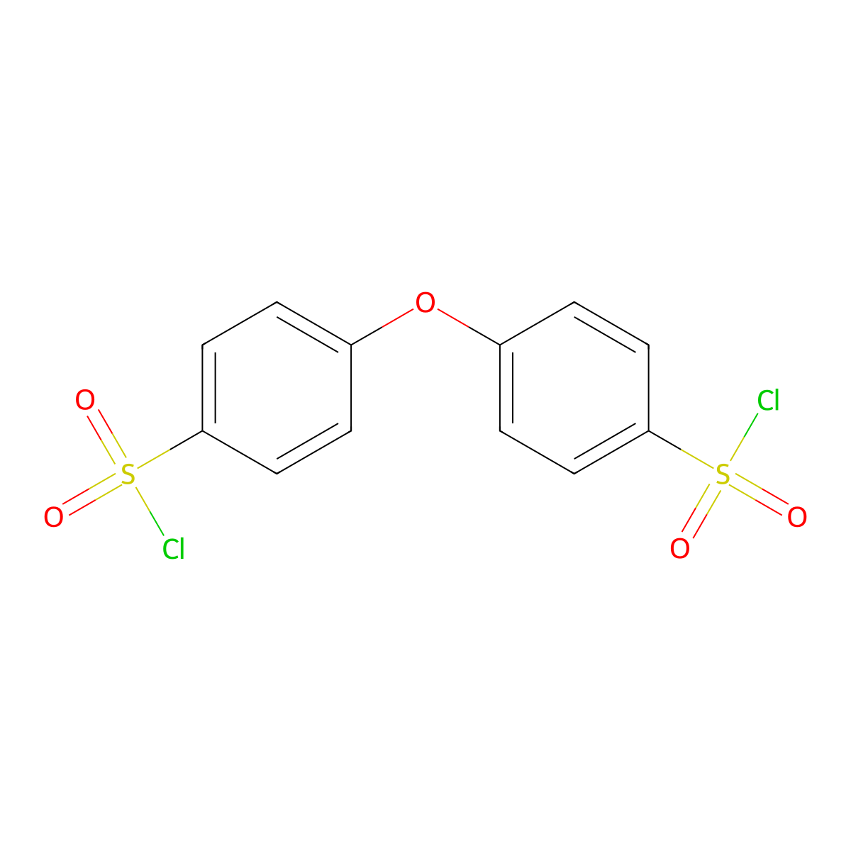 Bis(4-chlorosulfonylphenyl) ether molecular structure, CAS 121-63-1