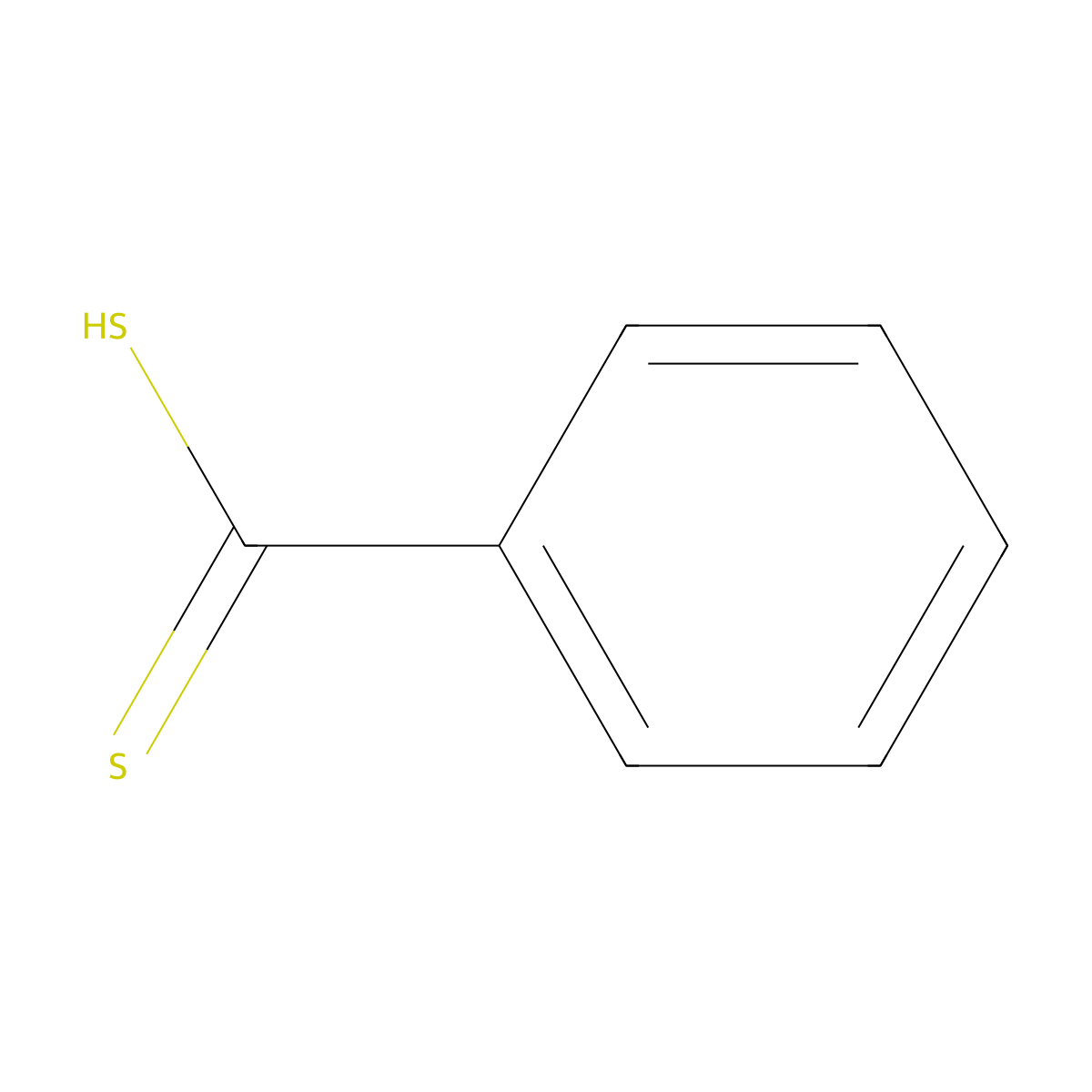 Benzenecarbodithioic acid molecular structure, CAS 121-68-6