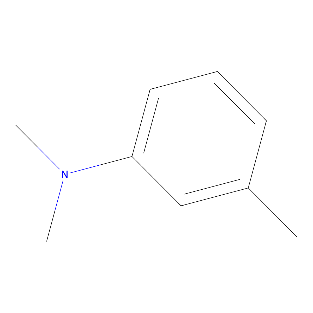 N,N-dimethyl-m-toluidine molecular structure, CAS 121-72-2