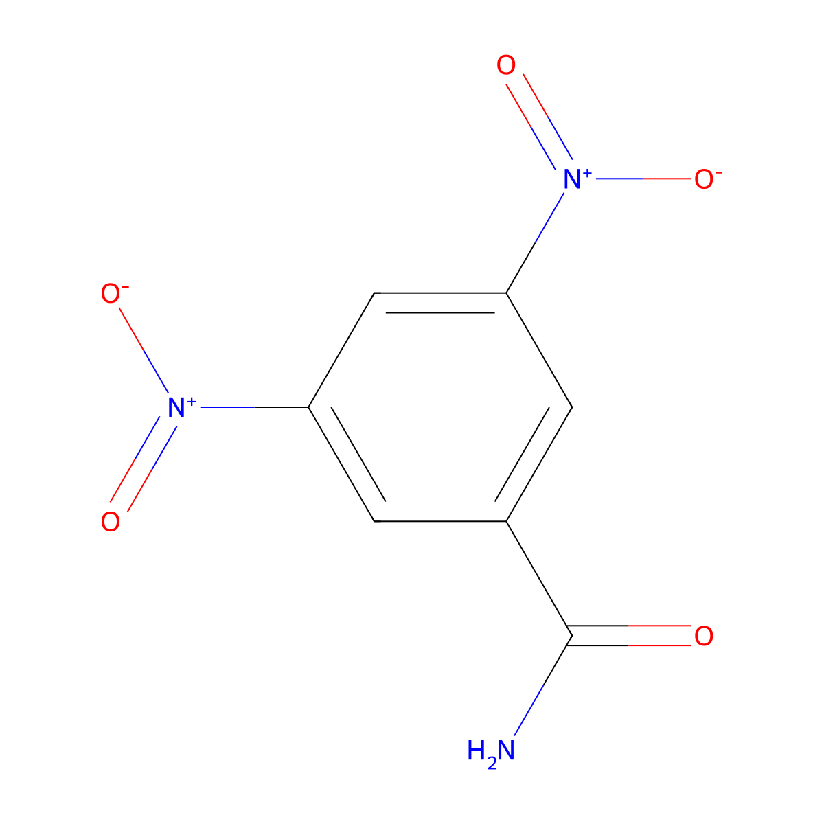 3,5-Dinitrobenzamide molecular structure, CAS 121-81-3
