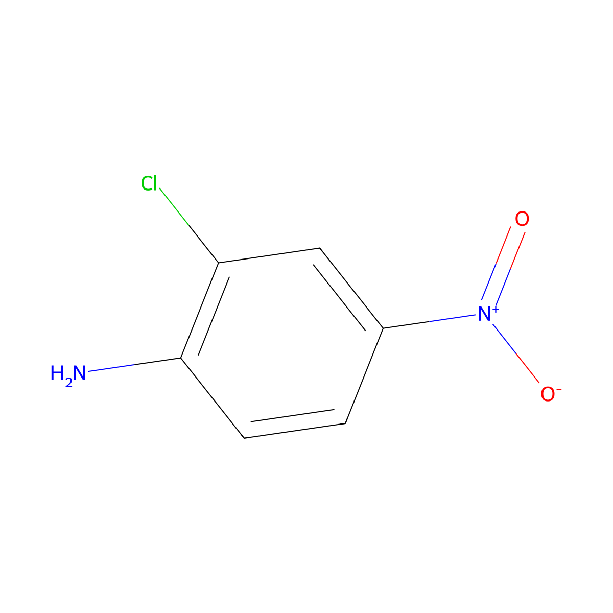 2-Chloro-4-nitroaniline molecular structure, CAS 121-87-9