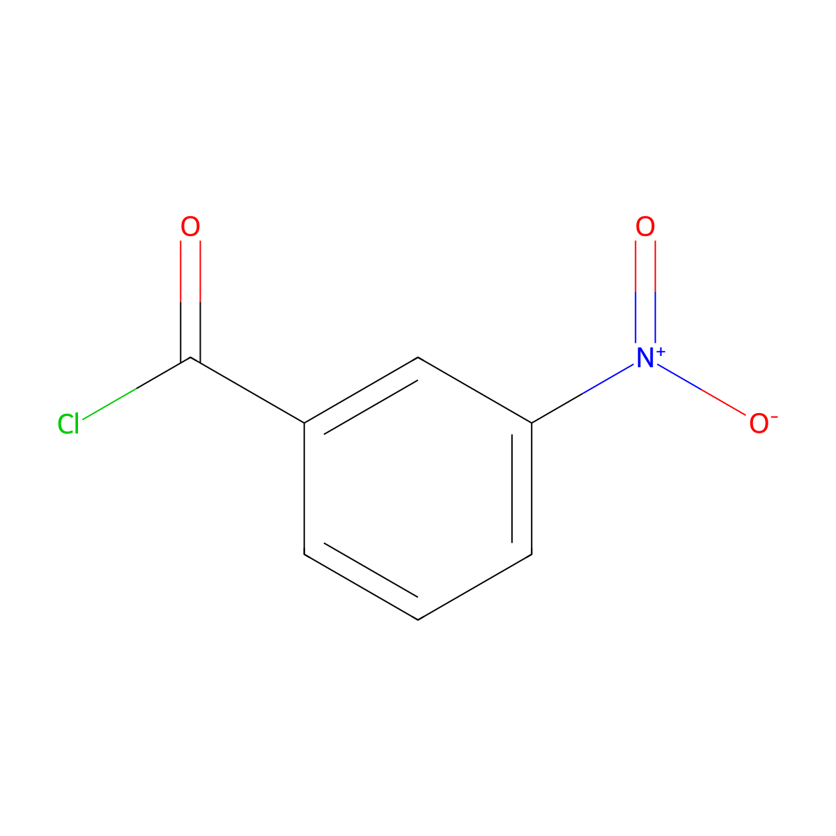 Benzoyl chloride, 3-nitro- molecular structure, CAS 121-90-4