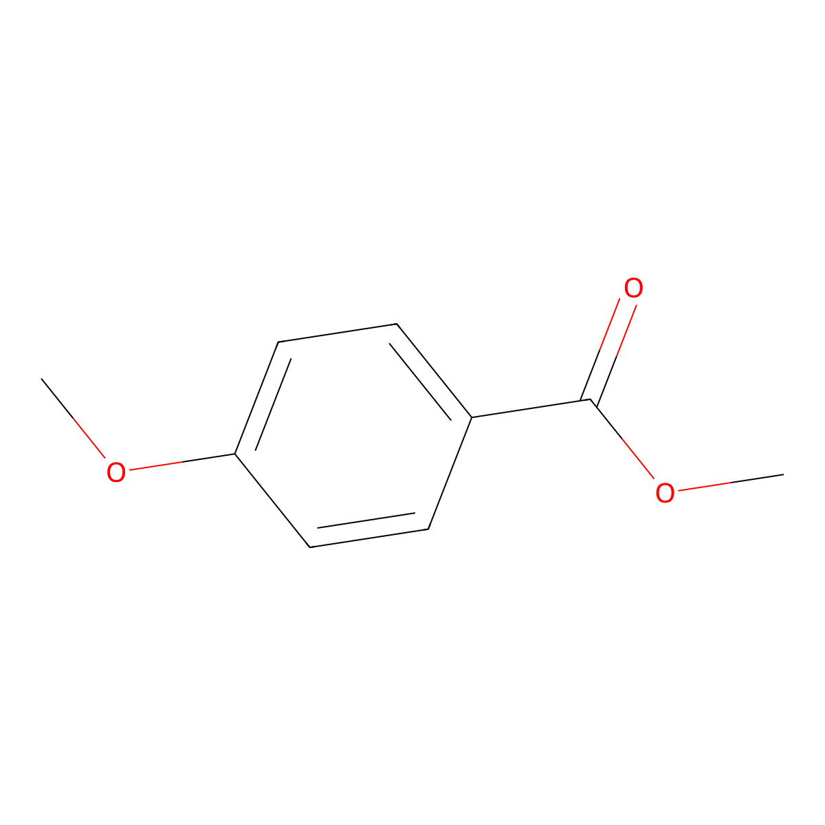 Methyl anisate molecular structure, CAS 121-98-2