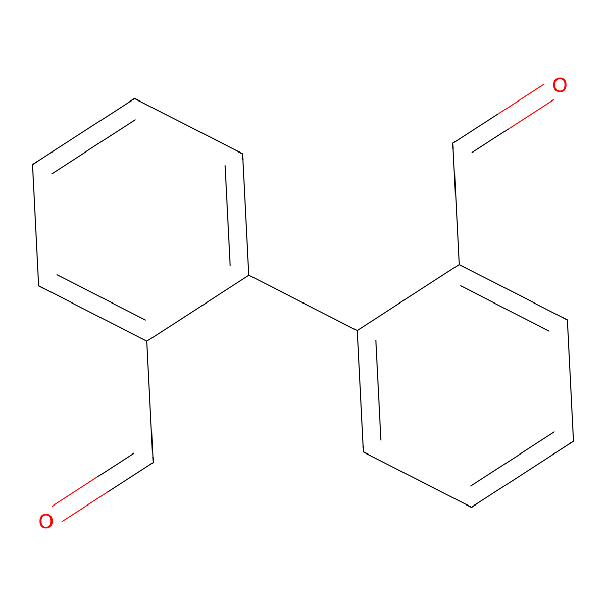 (1,1'-Biphenyl)-2,2'-dicarboxaldehyde molecular structure, CAS 1210-05-5