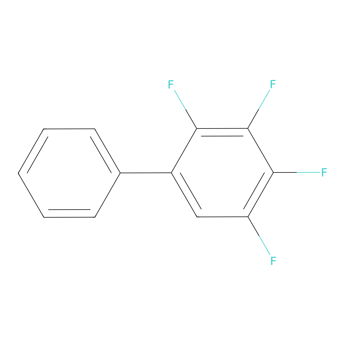 2,3,4,5-Tetrafluoro-1,1'-biphenyl molecular structure, CAS 1210-31-7