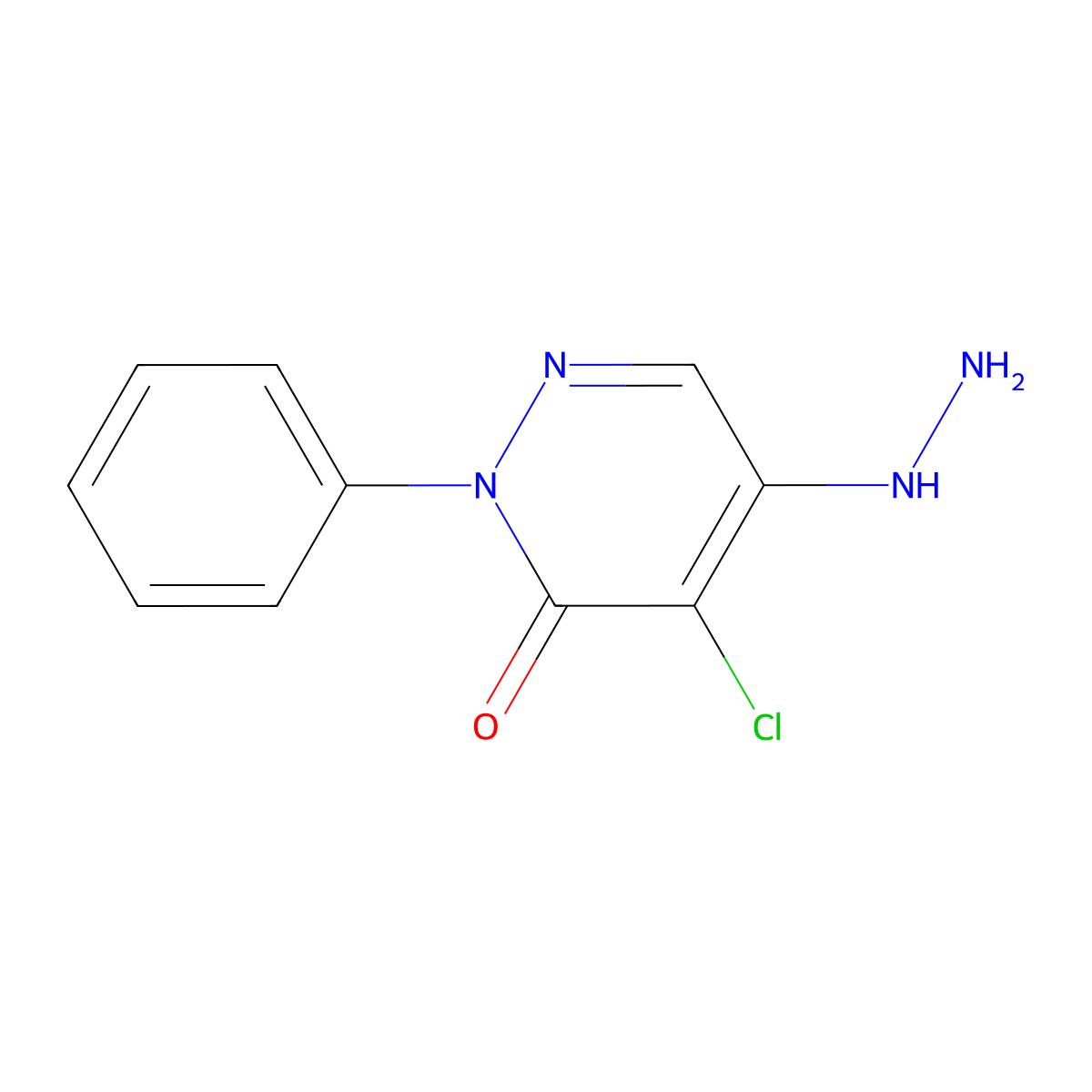 4-Chloro-5-hydrazino-2-phenyl-3(2H)-pyridazinone molecular structure, CAS 1210-32-8