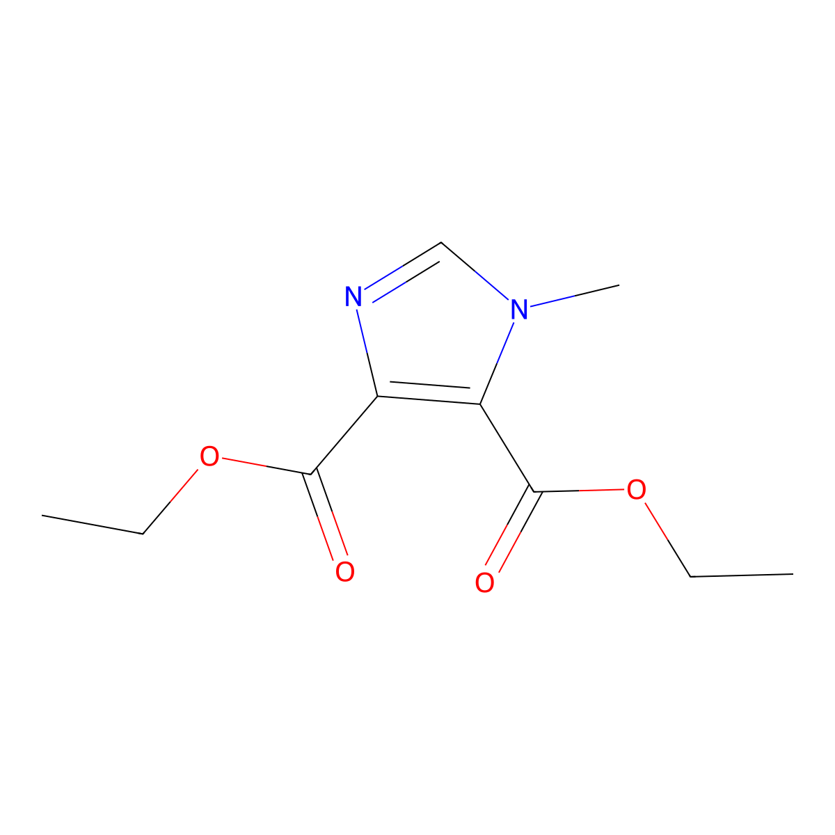 Diethyl 1-Methylimidazole-4,5-dicarboxylate molecular structure, CAS 1210-92-0